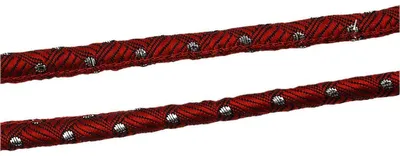 Polyesterschnur 2 Meter 6,5mm - rot / silber