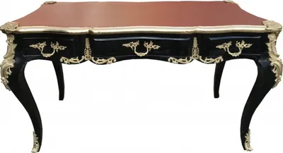 Produktbild von Casa Padrino Luxus Barock Schreibtisch Schwarz / Gold / Bordeaux Sekretär Luxus Möbel