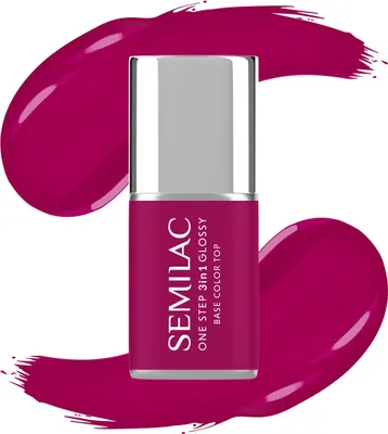 Produktbild von SEMILAC One Step Glossy 3in1 Hybrid-Nagellack S690 Korallenrosa 7 ml