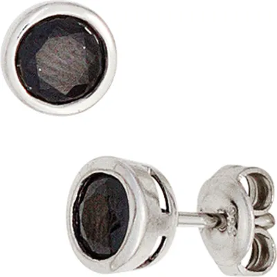 Produktbild von JOBO Ohrstecker 925 Sterling Silber rhodiniert 2 Zirkonia Ohrringe