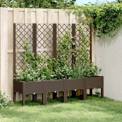 Obrázok produktu pre Maison Exclusive - Kvetináč s mrežou hnedý 160x40x142 cm PP