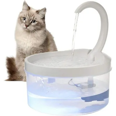 Produktbild von Katzenbrunnen mit Wasserstartfenster sichtbarer Wasserstand, Katze Trinkspender