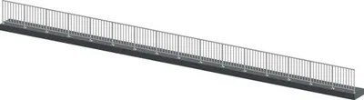 Produktbild von Pertura Geländerset Triton Aluminium taupe Bodenmontage 16 m