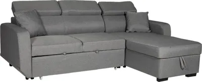 Produktbild von Ausziehbares Ecksofa WARREN 3-Sitzer grau