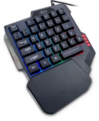 Zdjęcie produktu dla Inter-Tech KB-3035, Mini, Przewodowa, USB, QWERTY, RGB LED, Czarny