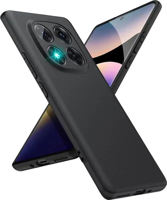 Produktbild von Silikon Hülle für Xiaomi Redmi Note 14 Pro 5G Schutzhülle Matt Schwarz Backcover Handy Case