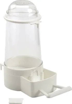 Obrázok produktu pre Miska na vodu a jedlo víkendová široká - pre vtáky - biela - 7,5x16 cm