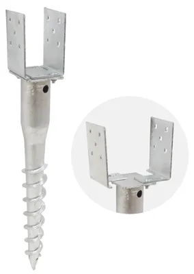 Produktbild von TRUTZHOLM U-Profil Bodenhülse zum Einschrauben 9 - 17,5 x 10 cm feuerverzinkt Stahl