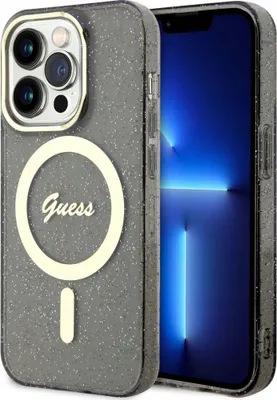 Immagine prodotto di Guess Guhmp14Lhcmcgk Custodia rigida per Iphone 14 Pro 6.1Czarny/Nero Glitter Oro Magsafe