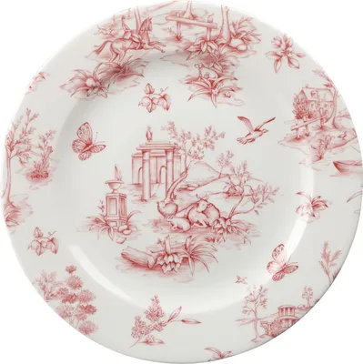 Produktbild von CHURCHILL Vintage Print Cranberry Toile Teller flach, ø: 210 mm