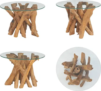 Produktbild von vidaXL Couchtisch Teak Massiv 60 cm - Couchtisch - Couchtische - Beistelltisch - Kaffeetisch