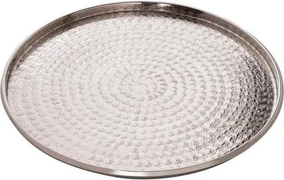Obrázok produktu pre Kruhový strieborný hliníkový podnos, 40 cm