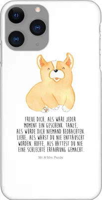 Produktbild von Mr. & Mrs. Panda Iphone 11 Pro Handyhülle Corgie - Weiß - Geschenk, Hund, Lebensfroh, Handy Case, Premium Kunststoff, Sprüche, Optimistisch, Corgi