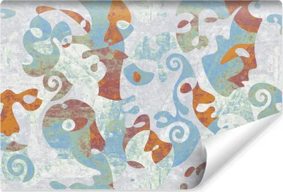 Produktbild von Muralo Selbstklebende Fototapete abstrakte Gesichter modernes Muster Br. 360cm x Hö. 240cm