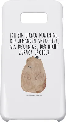 Produktbild von Mr. & Mrs. Panda Samsung Galaxy S8 plus Handyhülle  Murmeltier - Weiß - Geschenk, Lustige Sprüche, Anstand, Handy, Knigge, Case, Hülle, Cover, Fröhlichkeit, Respekt