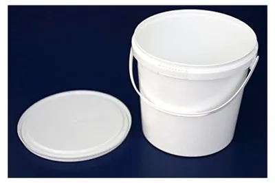 Produktbild von Wasserrose® 2X Eimer LEER FÜR 1 Liter Inhalt MIT Deckel AUS Kunststoff - Germany