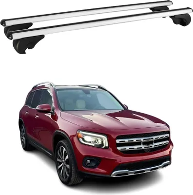 Image de Barres de toit Transversales pour Mercedes GLB 2019-2025 Aluminium Argent