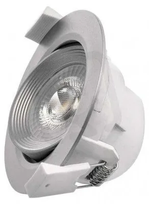 Obrázok produktu pre LED bodové svietidlo, striebornej farby, kruhové, 5W, teplá biela