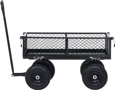 Produktbild von Hochwertigen Möbel Bollerwagen - Schwarz Gartenwagen Schwarz 250 kg NEU4196829
