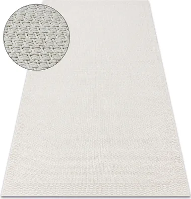 Produktbild von Teppich ORIGI 3737 creme - Rahmen flachgewebte SISAL schnur beige 136x190 cm