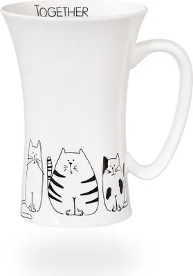Produktbild von tea4chill Könitz Teetasse Mega Mug Funny Cats. Tee- oder Kaffeetasse 610ml, XXL Jumbotasse aus Fine Bone China Porzellan