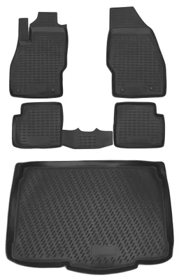 Produktbild von Gummi Kofferraumwanne + Fußmatten Set für Opel Corsa E, Bj. 2014-2019