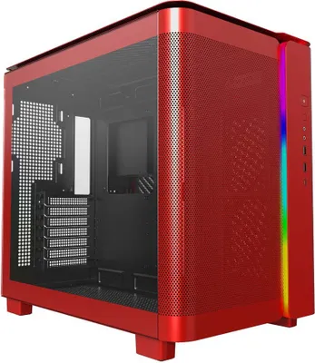 Zdjęcie produktu dla Montech KING 95, Midi Tower, PC, Czerwony, ATX, micro ATX, Mini-ITX, Szkło hartowane, SPCC, Gaming