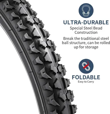 Immagine prodotto di Set di pneumatici e camere d'aria per mountain bike da 20 pollici