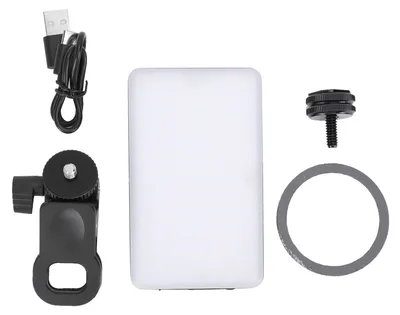 Obrázek produktu pro Magnetické světlo pro selfie, oboustranné osvětlení, 2500–9000 K, stmívatelné osvětlení telefonu pro živé vysílání a fotografování venku