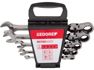 Immagine prodotto di GEDORE red R07305005 Set di chiavi a cricchetto articolate SW8-19 mm, 3300890