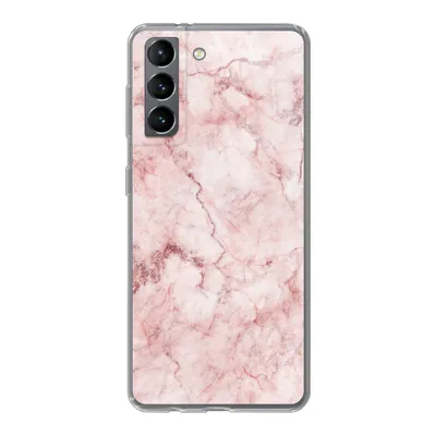 Produktbild von MuchoWow® Handyhülle Schutzhülle Hülle für Samsung Galaxy S21 Marmor - Rosa - Luxus Silikon Softcase Handy Hülle - Softcase