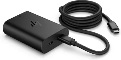 Obrázok produktu pre HP 65W GaN USB-C Laptop Charger, Zdroj, 90 V, 65 W, Striedavý prúd – jednosmerný prúd, 1.6 A, Biznis