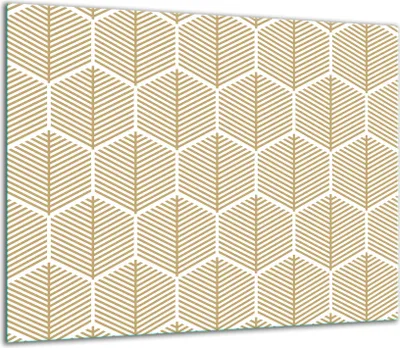 Produktbild von Herdabdeckplatten Glaskeramikkochfeld-Abdeckung Spritzschutz Glas 60x52cm Mosaik