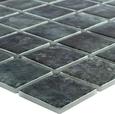 Produktbild von Glas Schwimmbad Mosaik Baltic Schwarz 38x38mm
