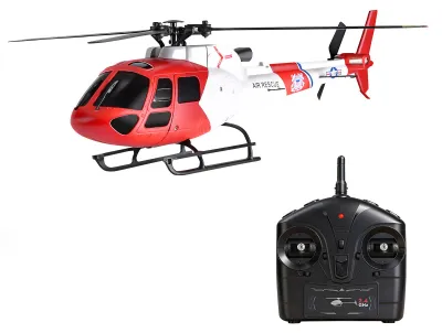 Produktbild von 2,4-GHz-RC-Hubschrauber, 4-Kanal-Fernsteuerungshubschrauber mit 6-Achsen-Gyro, Höhenhaltung, optischer Positionsbestimmung, bürstenlosem Motor, One-Key-Funktion
