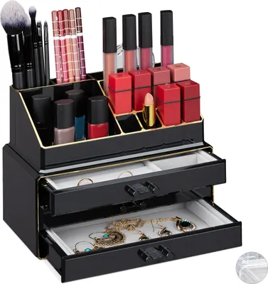 Produktbild von relaxdays Make Up Organizer mit Schmuckkästchen