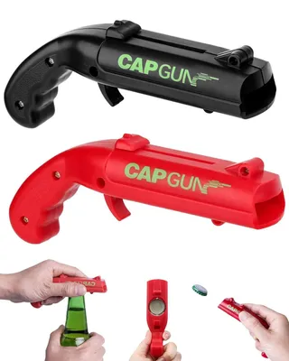 2er-Set Cap-Gun-Flaschenöffner, lustiges Trinkspiel, Party-Gadget