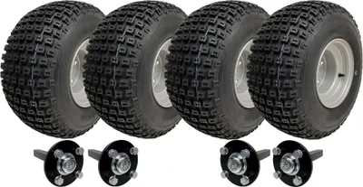 Obrázok produktu pre 18x9.50-8 Twin Axle ATV Quad Trailer Kit 4 Knobby Wheels Hub/Stub No hitch 408kg