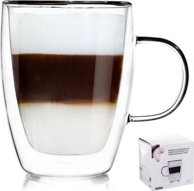Produktbild von Orion Teeglas Kaffeeglas Doppelwandig Gläser Thermoglas für Kaffee Tee 300 ml