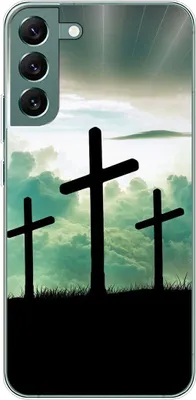 Produktbild von König Design Hülle kompatibel mit Samsung Galaxy S22 Plus 5G Kunststoff Soft Handyhülle - Handy Case Kreuze