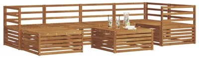 Produktbild von vidaXL Outdoor-Sofagarnitur 7 pcs Natur