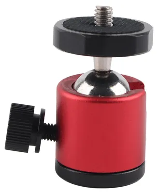 Produktbild von 360 drehbarer Kugelkopf, 1/4 Zoll Schraubbefestigung für DSLR-Kamerastativ, Kugelkopf, Ständerköpfe (rot)
