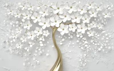 Produktbild von Magnetmatte für Heizkörperverkleidung, weiße Blumen, 60x100cm