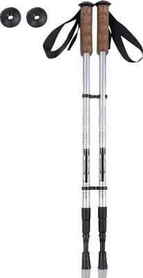 Produktbild von Wanderstöcke verstellbar, Trekkingstöcke EIN Paar Teleskopstöcke, Alpenstock einstellbar 65-135 cm, Walking Stöcke