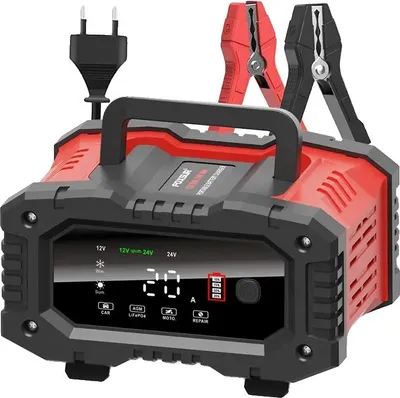 Image de Chargeur de batterie, charge automatique en 7 étapes, compatibilité avec plusieurs batteries, 20A