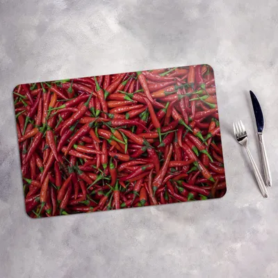 Produktbild von Tischset 4x45x30 cm Platzset Tischmatte Platzmatte Untersetzer - Paprika Gemüse