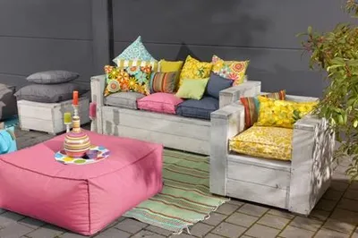 Produktbild von H.O.C.K. Caribe Indoor/Outdoor Lounger 90x90x40cm pink