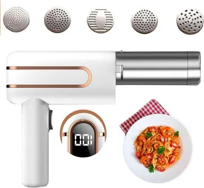 Produktbild von Elektrische Pasta-Maschine mit 5 Modi - Portable Pasta-Maker für selbstgemachten Pasta und Spaghetti