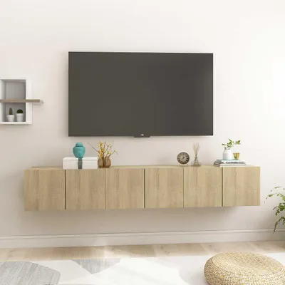 Produktbild von vidaXL TV-Hängeschränke 3 Stk. Sonoma-Eiche 60x30x30 cm