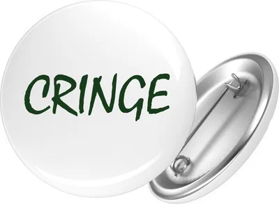 Produktbild von Huuraa Button Cringe Jugendwort 59mm rund mit Sicherheitsnadel Ansteckbutton Geschenkidee
